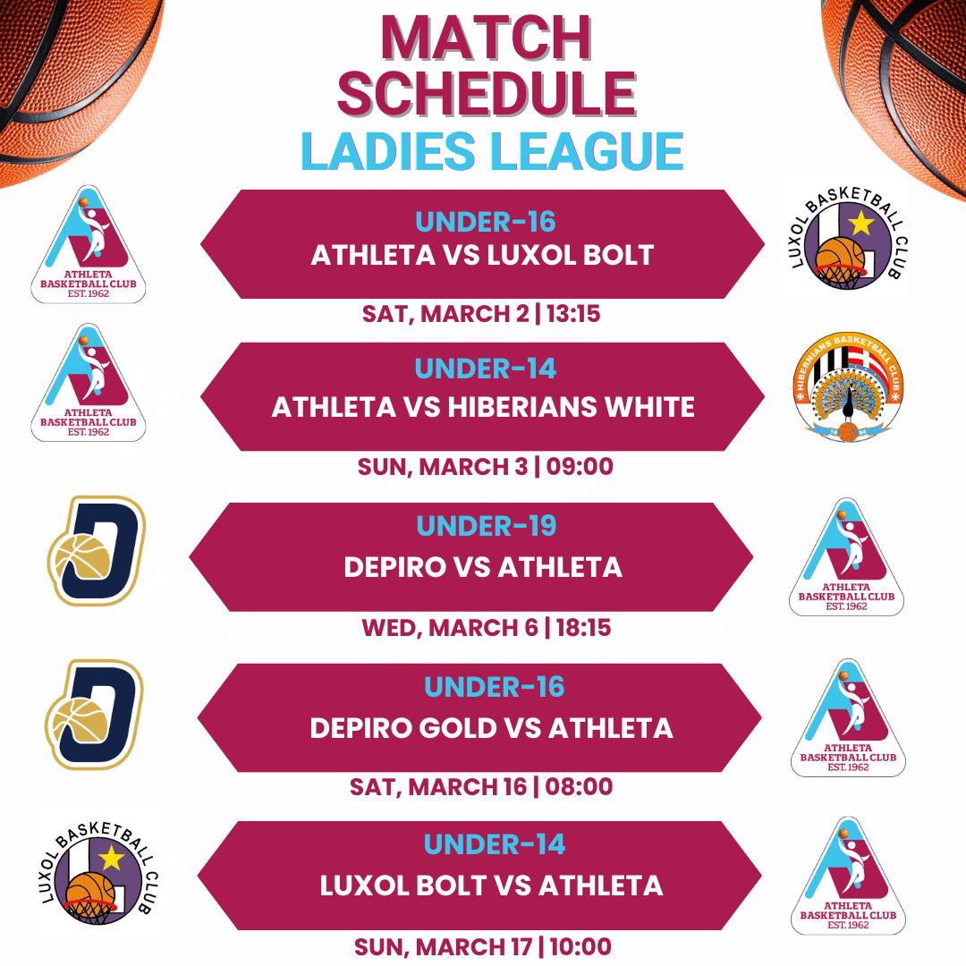 Ladies’ March Match Fixtures