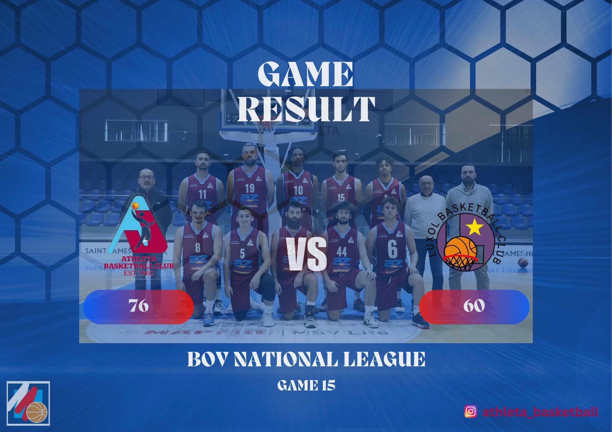 Well done to our guys for obtaining another great win, yesterday against Luxol. This win was important for our guys to book a spot in the playoffs.